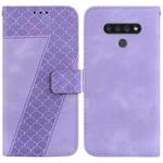 For LG Stylo 6/K71 7-shaped Embossed Leather Phone Case(Purple)