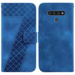 For LG Stylo 6/K71 7-shaped Embossed Leather Phone Case(Blue)