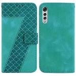 For LG Velvet 4G/5G/G9 7-shaped Embossed Leather Phone Case(Green)