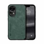 For Huawei nova 12 Skin Feel Magnetic Leather Back Phone Case(Green)