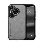 For Huawei Pura 70 Pro Skin Feel Magnetic Leather Back Phone Case(Light Grey)