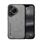 For Huawei Pura 70 Skin Feel Magnetic Leather Back Phone Case(Light Grey)