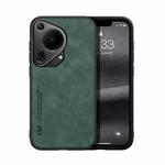 For Huawei Pura 70 Ultra Skin Feel Magnetic Leather Back Phone Case(Green)