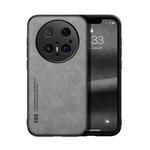 For Huawei Mate 70 Pro Skin Feel Magnetic Leather Back Phone Case(Light Grey)