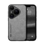 For Huawei Pura 80 Pro 5G Skin Feel Magnetic Leather Back Phone Case(Light Grey)