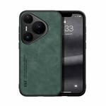 For Huawei Pura 80 Pro 5G Skin Feel Magnetic Leather Back Phone Case(Green)