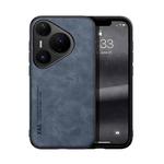 For Huawei Pura 80 Pro 5G Skin Feel Magnetic Leather Back Phone Case(Blue)
