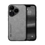 For Huawei Pura 80 5G Skin Feel Magnetic Leather Back Phone Case(Light Grey)