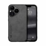 For Huawei Pura 80 5G Skin Feel Magnetic Leather Back Phone Case(Dark Grey)
