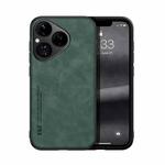 For Huawei Pura 80 5G Skin Feel Magnetic Leather Back Phone Case(Green)