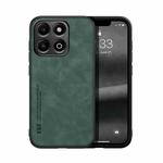 For Honor X6b Skin Feel Magnetic Leather Back Phone Case(Green)