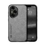 For Honor 300 Pro Skin Feel Magnetic Leather Back Phone Case(Light Grey)