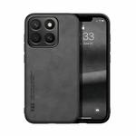 For Honor X8c 4G Skin Feel Magnetic Leather Back Phone Case(Dark Grey)
