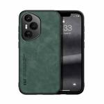 For Honor 400 Pro Global 160.8mm Skin Feel Magnetic Leather Back Phone Case(Green)