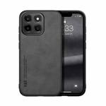 For Honor X6c 4G Skin Feel Magnetic Leather Back Phone Case(Dark Grey)