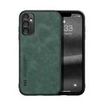 For Samsung Galaxy A05s Skin Feel Magnetic Leather Back Phone Case(Green)