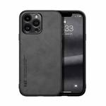 For iPhone 15 Pro Max Skin Feel Magnetic Leather Back Phone Case(Dark Grey)