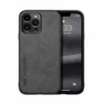 For iPhone 16 Pro Max Skin Feel Magnetic Leather Back Phone Case(Dark Grey)