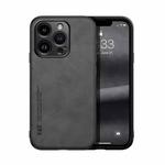 For iPhone 16 Pro Skin Feel Magnetic Leather Back Phone Case(Dark Grey)