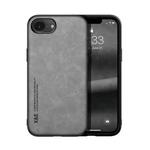 For iPhone 16e Skin Feel Magnetic Leather Back Phone Case(Light Grey)