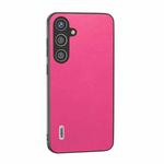 For Samsung Galaxy S24+ 5G ABEEL Arashi Texture PU Phone Case(Rose Red)