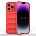 For iPhone 15 Pro Max Magic Shield TPU + Flannel Phone Case(Red)