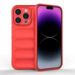 For iPhone 15 Pro Magic Shield TPU + Flannel Phone Case(Red)