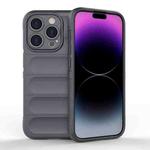 For iPhone 15 Pro Magic Shield TPU + Flannel Phone Case(Dark Grey)