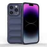 For iPhone 15 Pro Magic Shield TPU + Flannel Phone Case(Dark Blue)