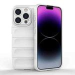 For iPhone 15 Pro Magic Shield TPU + Flannel Phone Case(White)