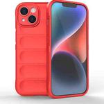 For iPhone 15 Magic Shield TPU + Flannel Phone Case(Red)