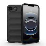 For iPhone 16e Magic Shield TPU + Flannel Phone Case(Black)
