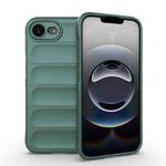 For iPhone 16e Magic Shield TPU + Flannel Phone Case(Dark Green)