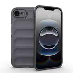 For iPhone 16e Magic Shield TPU + Flannel Phone Case(Dark Grey)