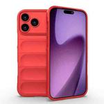 For iPhone 17 Pro Max Magic Shield TPU + Flannel Phone Case(Red)