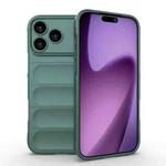For iPhone 17 Pro Max Magic Shield TPU + Flannel Phone Case(Dark Green)