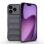 For iPhone 17 Pro Max Magic Shield TPU + Flannel Phone Case(Dark Grey)