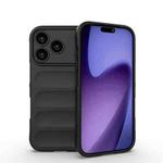 For iPhone 17 Pro Magic Shield TPU + Flannel Phone Case(Black)