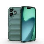 For iPhone 17 Magic Shield TPU + Flannel Phone Case(Dark Green)