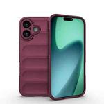 For iPhone 17 Magic Shield TPU + Flannel Phone Case(Wine Red)