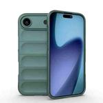 For iPhone 17 Air Magic Shield TPU + Flannel Phone Case(Dark Green)