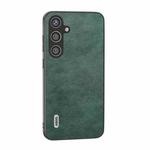 For Samsung Galaxy S24+ 5G ABEEL Dual Color Lichi Texture PU Phone Case(Green)