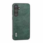 For Samsung Galaxy S24 5G ABEEL Dual Color Lichi Texture PU Phone Case(Green)