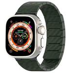 For Apple Watch Ultra 49mm Carbon Fiber Magnetic Loop Watch Band(Official Green)