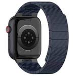 For Apple Watch Ultra 49mm Carbon Fiber Magnetic Loop Watch Band(Midnight Blue)