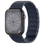 For Apple Watch 8 45mm Carbon Fiber Magnetic Loop Watch Band(Midnight Blue)