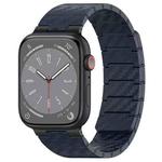 For Apple Watch 7 41mm Carbon Fiber Magnetic Loop Watch Band(Midnight Blue)