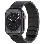 For Apple Watch SE 44mm Carbon Fiber Magnetic Loop Watch Band(Black)