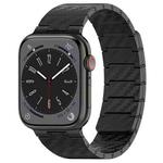 For Apple Watch 5 44mm Carbon Fiber Magnetic Loop Watch Band(Black)