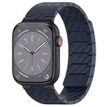 For Apple Watch Series 9 45mm Carbon Fiber Magnetic Loop Watch Band(Midnight Blue)